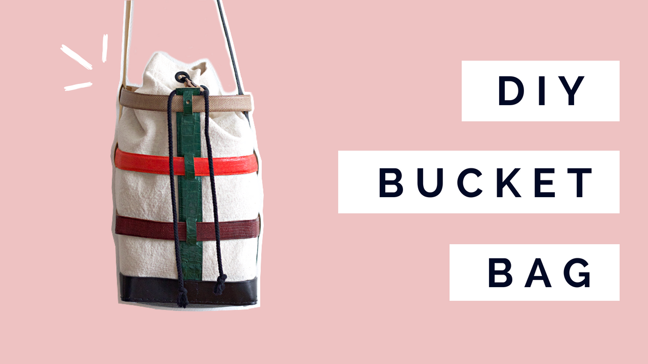 [VIDEO] DIY Cage Bucket Bag Using Belts - Paper Michey